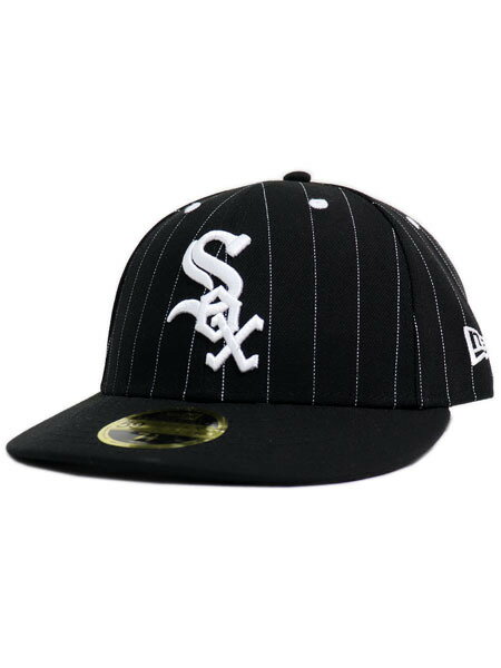 NEW ERA LP 59FIFTY PINSTRIPE WHITE SOX BLACK【13515729-BLACK】