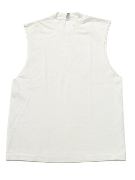 LOS ANGELES APPAREL SLEEVELESS TEE 6.5oz FINISHED HEM-OFF WHITE