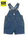 【KIDS】CARHARTT KIDS RUGGED FLEX LOOSE DNM SHORTALL-MDW【CM5400-N104-BLUE LWASH】