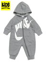 【KIDS】NIKE INFANT FT ALL DAY PLAY COVERALL-DK GY HT【5NB954-042-GREY】