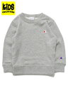 【KIDS】CHAMPION KIDS US COTTON CREW NECK SWEATSHIRT【CK-Y001-070-GREY】