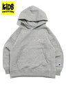 【KIDS】CHAMPION KIDS US COTTON HOODED SWEATSHIRT LOOSE.F【CK-Y104-070-GREY】