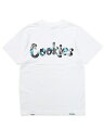 ySALEzCOOKIES CLOTHING CORSICA LOGO FILL 1 TEE WHITE/BLACKyCM232TSP78-WHBK-WHITEz