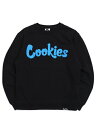 【送料無料】COOKIES CLOTHING ORIGINAL LOGO CREWNECK BLACK/BLUE【CM232CFP01-BKBL-BLACK】