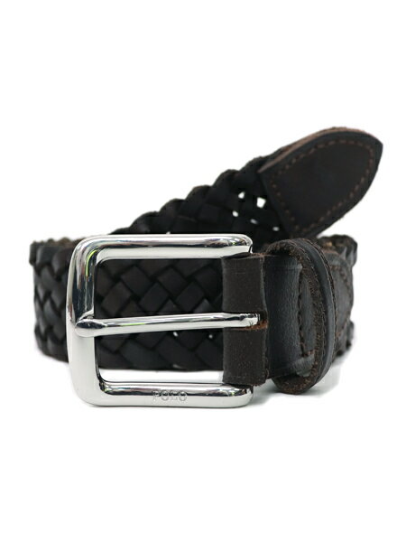 ラルフローレン ベルト（メンズ） 【送料無料】POLO RALPH LAUREN WESTEND BRAID BELT DARK BROWN【405688069002-D-BROWN】