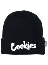 COOKIES CLOTHING ORIGINAL LOGO BEANIE BLACK/WHITE【CM232XKB01-BKWH-BLACK】