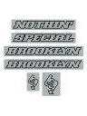 NOTHIN' SPECIAL BMW REFLECTIVE FRAME STICKER PACK【NSD6-A2-SV-SILVER】(4)