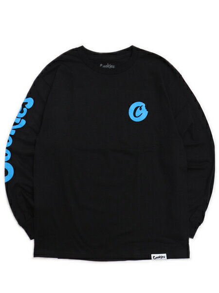 COOKIES CLOTHING C BITE LOGO L/S TEE BLACK/COOKIES BLUE【CM234TLP08-BKCB-BLACK】