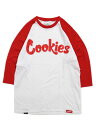 COOKIES CLOTHING COOKIES LOGO 3/4 RAGLAN TEE WHITE/REDyCM234TLP09-WHRD-WHITEz