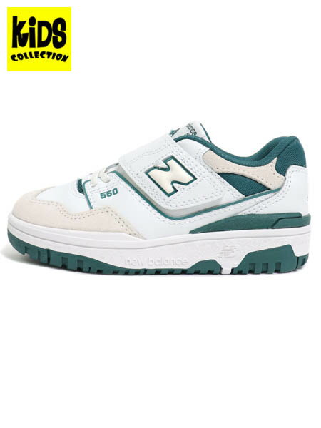 【SALE】【KIDS】NEW BALANCE KIDS PHB550 TA WIDTH/M WHITE/GREEN【PHB550TA-WHITE】のサムネイル