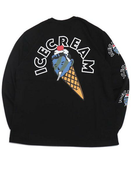 ̵ICECREAM CONE MAN LS TEE BLACK431-7309-BLK-BLACK