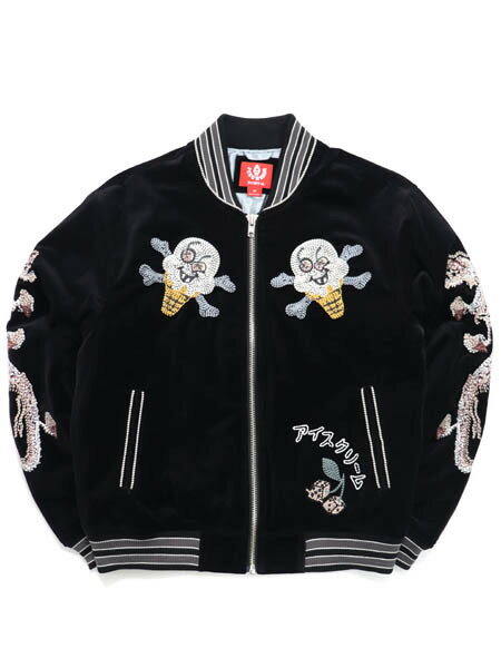 ̵ICECREAM SKULL ISLAND SOUVENIR JACKET431-9402-BLK-BLACK