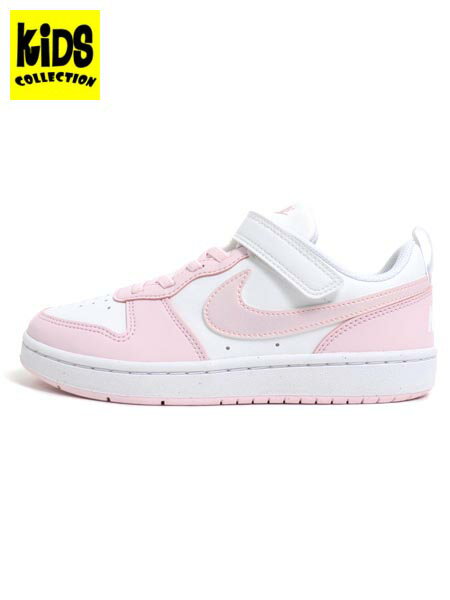 【KIDS】NIKE COURT BOROUGH LOW RECRAFT PS WH/PNK FOAM【DV5457-105-PINK】