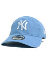 NEW ERA 9TWENTY CLOTH STRAP WASHED YANKEES SB/WH【60546697-LIGHT BLUE】