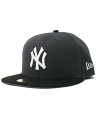 【SALE】NEW ERA 59FIFTY SHADOW NY YANKEES DARK GRAPHITE/BLK【14109882-CHARCOAL】