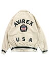 【送料無料】AVIREX LIGHT SIGNATURE VARSITY JACKET ECRU【783-4950016-379-CREAM】