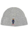 POLO RALPH LAUREN DENIM BEAR RIB KNIT BEANIEyPC1268-032-GREYz