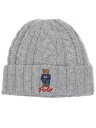 POLO RALPH LAUREN SWEATER BEAR RECYCLED CABLE KNIT BEANIE【PC1035-032-GREY】