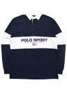 【送料無料】POLO RALPH LAUREN POLO SPORT LONG SLEEVE RUGBY-NVY/WHT【710938458001-D-NAVY】