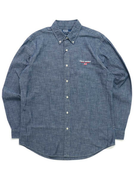 【送料無料】POLO RALPH LAUREN POLO SPORT CLASSIC FIT CHAMBRAY LS SHIRT【710939172001-D-BLUE】