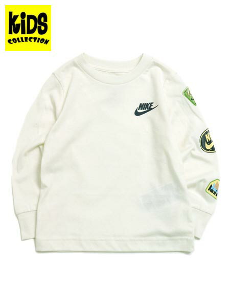 KIDSNIKE TODDLER RETRO STICKER LS TEE-SAIL76L833-782-WHITE