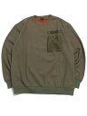 【SALE】AVIREX SHAGGY THERMAL PULLOVER CREW【6113489-075-OLIVE】