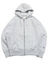 【送料無料】CHAMPION ARENA RW FULL ZIP HOODIE SILVER GREY【GF94-2UC-LIGHT GREY】