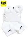 【KIDS】NIKE JUNIOR EVERYDY CUSH ANKL 6PR-WHITE/BLACK【SX6912-100-WHITE】