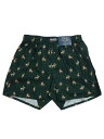 POLO RALPH LAUREN CLASSIC FIT GAME DAY PRINT WOVEN BOXER【L108HR-ABUV-GREEN】