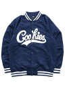 【SALE】COOKIES CLOTHING BASES LOADED SATIN VARSITY JACKET NAVY【CM243OLC01-NVY-NAVY】