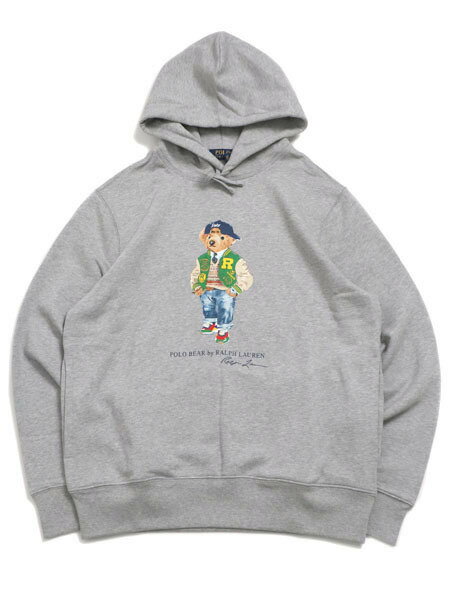 【送料無料】POLO RALPH LAUREN VINTAGE PINE VRSY BEAR FLEECE HOODIE【710953719001-D-GREY】