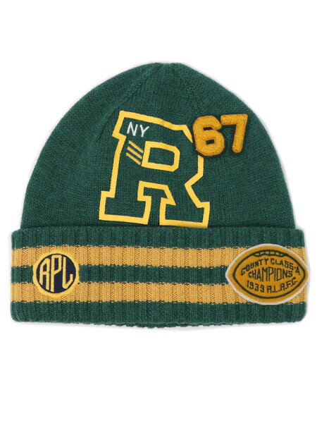 【送料無料】POLO RALPH LAUREN LETTERMAN RIB KNIT BEANIE【PC1317-392-GREEN】