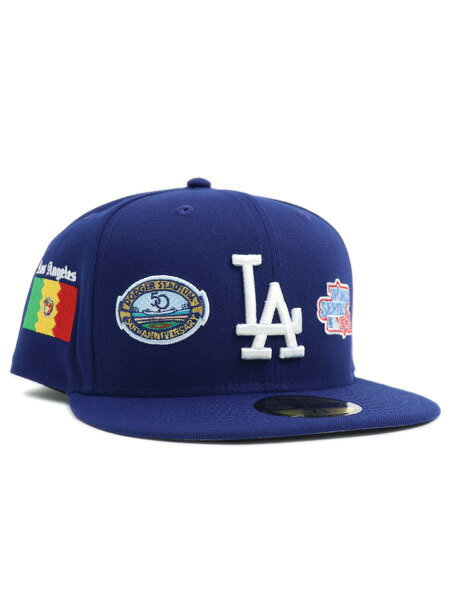 NEW ERA 59FIFTY MLB MANY PATCH DODGERS【14307695-BLUE】