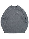 NIKE HEATHER L/S HYDRO GUARD BLACK【NESSA590-N001-CHARCOAL】