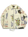 【SALE】【送料無料】COOKIES CLOTHING CUBAN ALL OVER PRINT COACHES JACKET CRM【CM251OJJC02-CRE-CREAM】