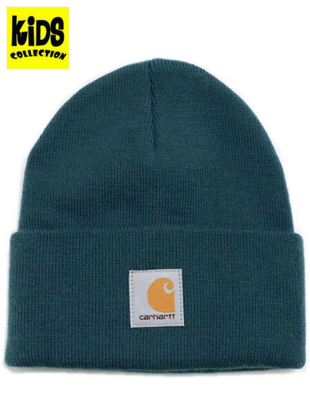 【KIDS】CARHARTT KIDS ACRYLIC WATCH HAT-ATLANTIC DEEP【CB9012-GM1-DARK BLUE】