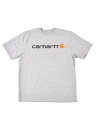 ySALEzCARHARTT SIGNATURE LOGO S/S TEEyK195HGY-GREYz