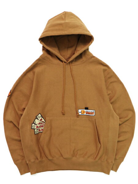 楽天FIVE STAR DS【SALE】【送料無料】INTERBREED RAW IB HARDWARE HEAVYWEIGHT HOODIE【IB22AW-25-BR-BROWN】