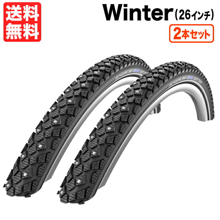 2本セット Schwalbe Winter Spike 26x1.75 ETRTO 47-559 自転車 スパイクタイヤ シュワルベ ウインター 送料無料