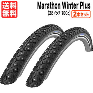 2本セット マラソン ウインタープラス 28インチ 700c 自転車 スパイクタイヤ 自転車用 スパイク タイヤ SCHWALBE Marathon Winter Plus シュワルベ 送料無料