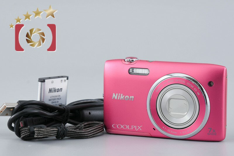 乐天商城 - 【中古】Nikon ニコン COOLPIX S3500 ストロベリーピンク コンパクトデジタルカメラ