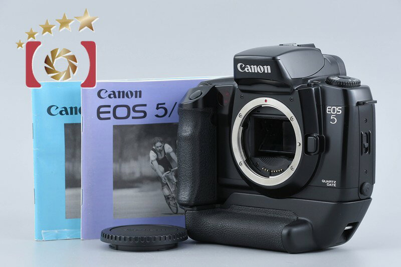 商品名 Canon キヤノン EOS 5 QD + VG10 縦位置グリップ 総合状態ランク B2ランク品 外観コンディション B外装に使用感、磨耗による若干のテカリ、微小な塗装はがれ、上部液晶にスレがございます。 光学コンディション Bファインダーコンディション 内部は目視で確認できるチリ、ほこりが数点見られます。 症状の進行が視認できるカビが、内部、フォーカシングスクリーンに数点ございます。 動作コンディション A各部点検致しましたが、基本動作良好で問題箇所はございません。 付属品 ボディキャップ・取扱説明書（劣化有り） 備考 シリアル： 6202180 中古品のため、1点限りの商品となっております。店頭、他サイトにおいても同時に陳列・販売しており、サイト上で「在庫あり」となっておりましても、すでに販売済みの場合がございます。予めご了承下さいますようお願い申し上げます。