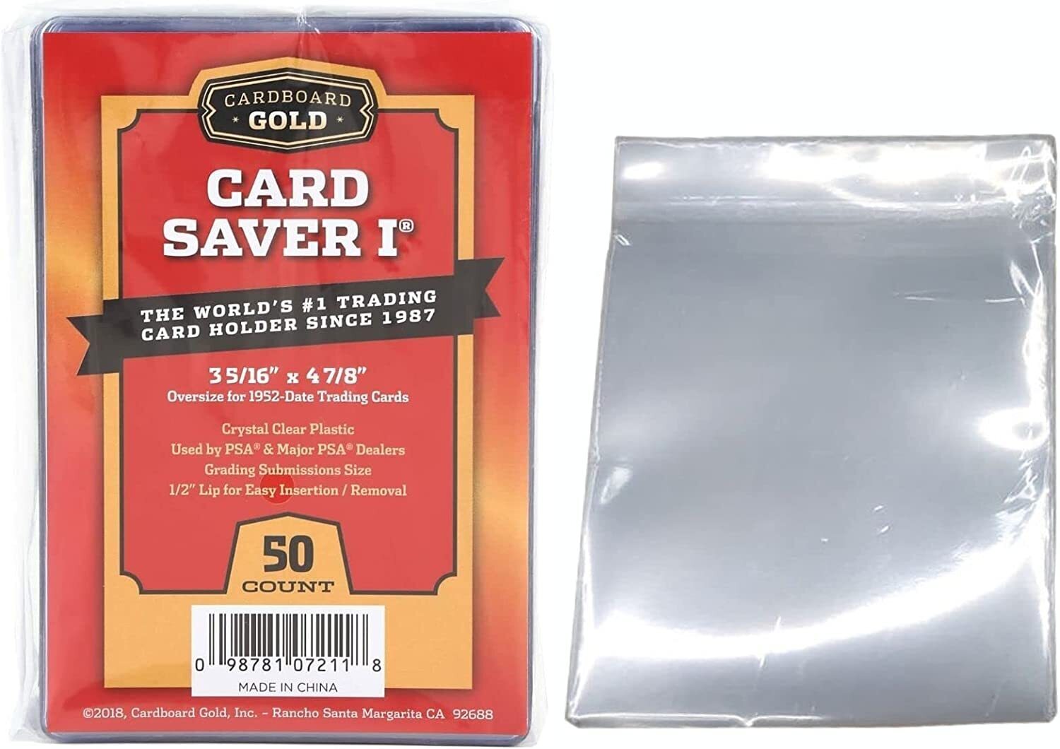 PSA鑑定用セット スリーブ50枚付き Card Saver 1 カードセイバー カードセーバー セミリジッド スリーブホルダー PSA BGS スリーブ 50枚 パック