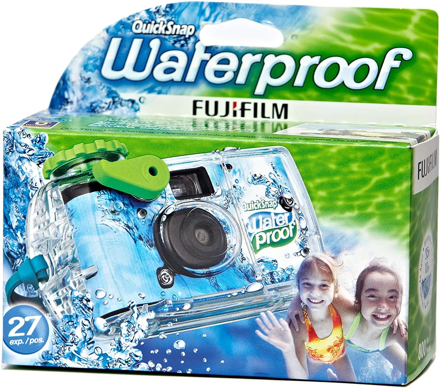 FUJIFILM �ٻΥե���� QuickSnap Waterproof �����å����ʥå� �����������ץ롼�� �ɿ� �Ȥ��Τƥ���� 27�绣 35mm ���󥰥�桼�� ����� ���顼 ?7025227