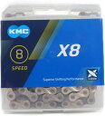 KMC X8 8SPEED 自転車 チェーン 8スピード 8s 8速 114Links シルバー/グレー Silver/Gray 輸入品