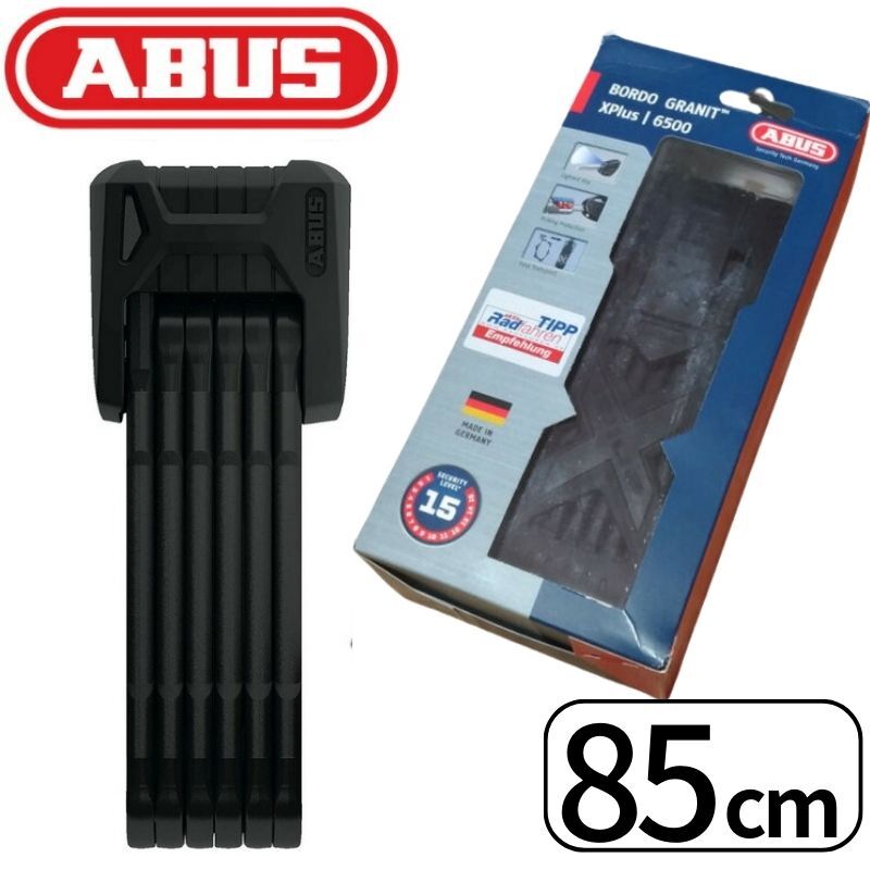 ABUS アブス ブレードロック Bordo Granit X-Plus 6500 ボルドグラニッド X プラス ブラック ピストバイク 並行輸入品