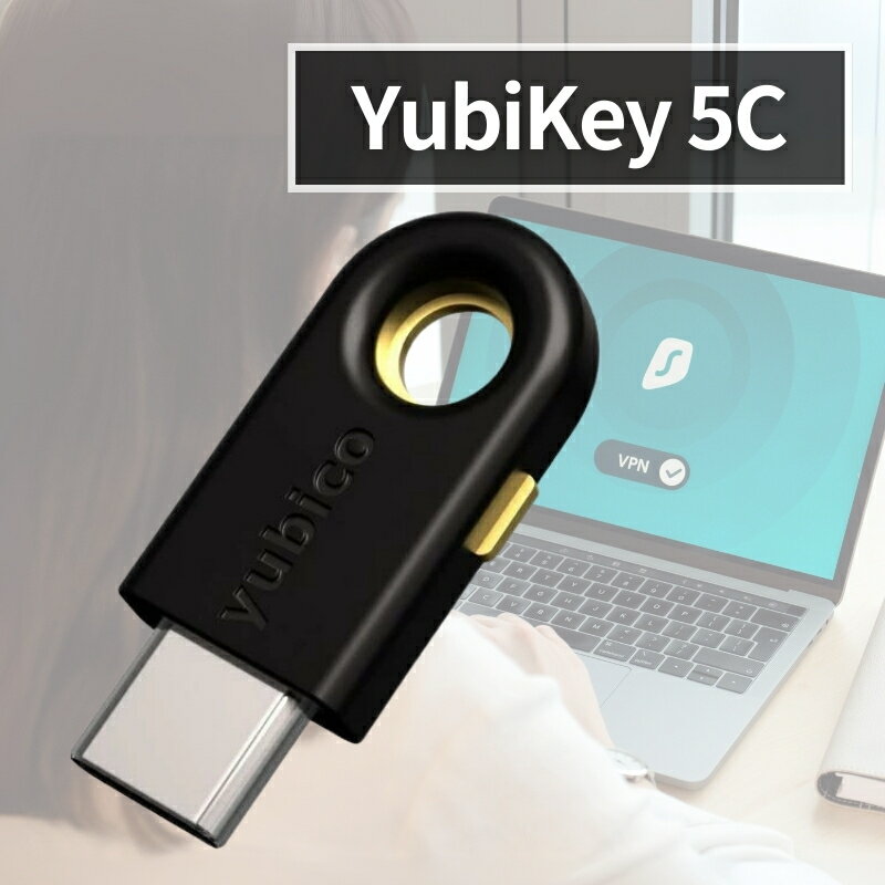 Yubico ユビキー 5C 認証 セキュリティキー YubiKey USB-C Type-C いたずら防止 二要素認証 2FA FIDO認証 ブラック 輸入品