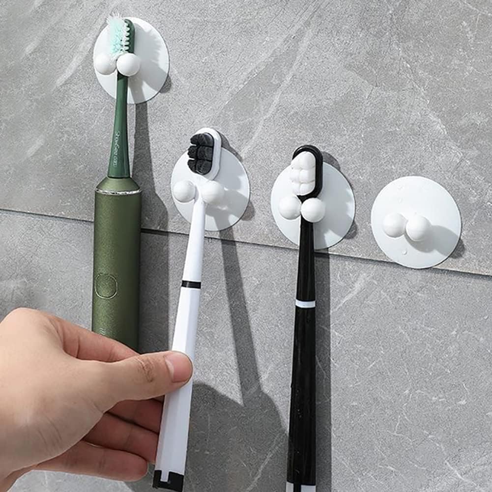 10個 歯ブラシホルダー 10個入り 吸盤タイプ 歯ブラシスタンド 歯ブラシが浮かせる収納 省スペース 使いやすい スッキリ 収納 可愛い 耐用性 多機能歯ブラ...