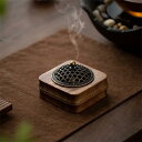 香炉 お香立て 丸香炉 木製 線香皿 仏壇用香炉 香皿 お香ホルダーアンティーク 香立 香立て 渦巻き線香用 コーン香 禅 香道 インテリア 置物 父の日