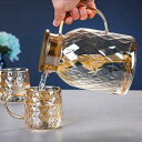 冷水筒 ピッチャー 麦茶ポット ガラスポット ティーポット 急須 冷水ポット 直火 耐熱ガラスポット お茶ポット 麦茶容器 大容量 おしゃれ ピッチャー ホット/コールドティー コーヒー ミルク用 紅茶 ウォーターポット 冷蔵庫ポット 家庭用 父の日(3)